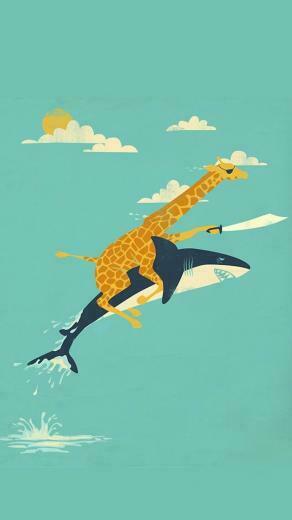 Cute Giraffe iPhone Wallpaper Funny And Shark