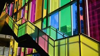 Stained Glass Building Wallpaper HD Jpg
