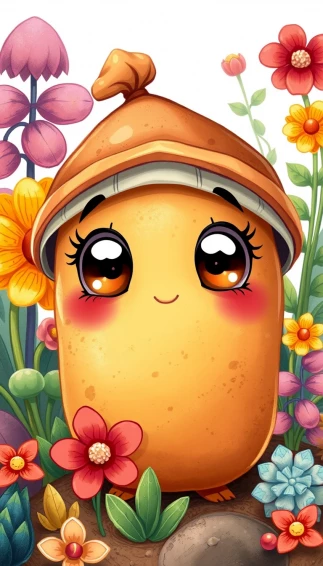Cute Potato Wallpaper
