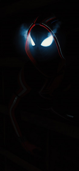 Spiderman Miles Morales Dark 4k iPhone Xs