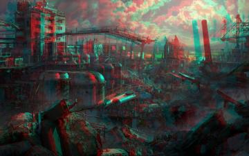 Ruins 3d Anaglyph Red Cyan By Fan2relief3d Dark