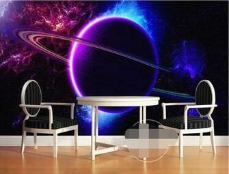3d Room Wallpaper Mural Custom HD Photo Non Woven Sticker Space