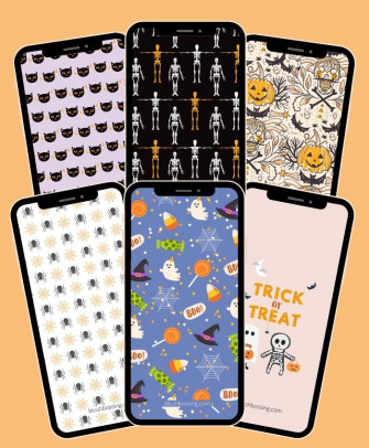 Cute Halloween Background For iPhone Blush Bossing