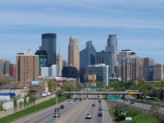 Dowtown Skyline In Minneapolis City Wallpaper