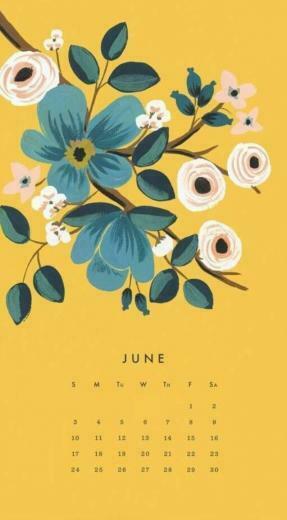 June iPhone Calendar Wallpaper