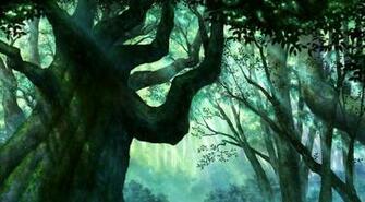 Anime Forest Background