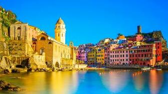 Image Liguria Vernazza Cinque Terre Park Italy Sea Cities