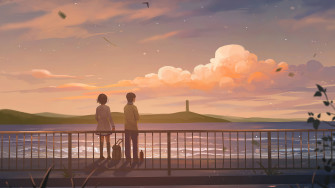 Anime Couple Lets Talk 4k Laptop Full HD 1080p Wallpaper
