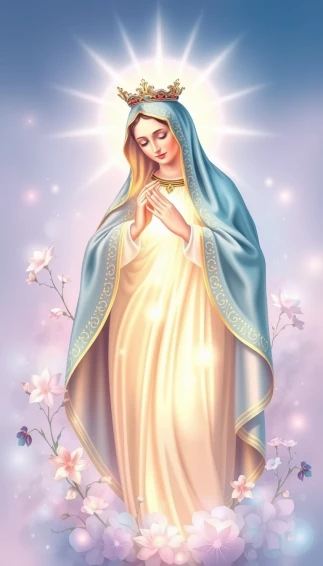Mother Mary Heart Mobile Wallpaper