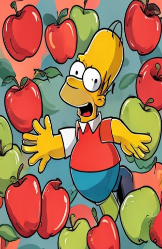 Homer Simpson Apple Wallpaper