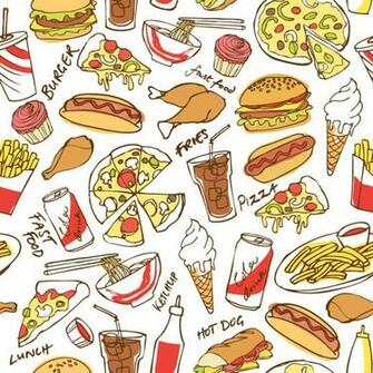 Junk Food Wallpaper Patterns Print