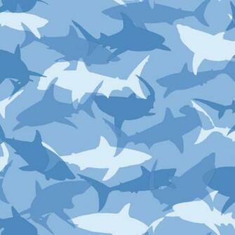 Shark Blue Camo Wallpaper Wall Sticker Outlet