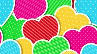 Colorful Hearts Wallpaper