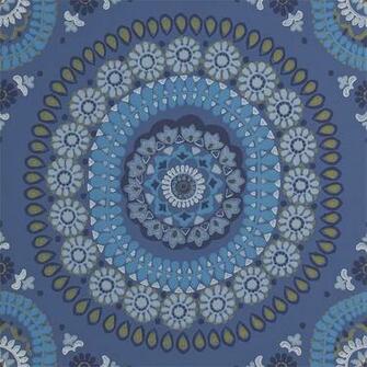 Indigo Blue Boheme Jardin Harlequin Wallpaper