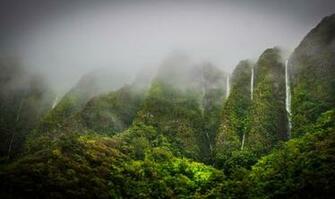 Tropics Mountains Jungle Highlands Oahu Hawaii Wallpaper Background