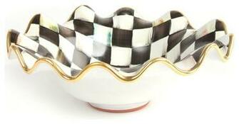 Courtly Check Small Serving Bowl Mackenzie Childs Eclectic