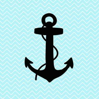 Chevron Anchor Wallpaper Art Print