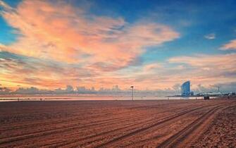 Massive Raked Beach Under Beautiful Sky Wallpaper Allwallpaper