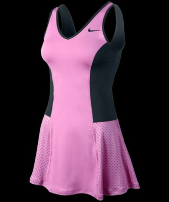 Nike Pink And Black Tennis Dress Png Image