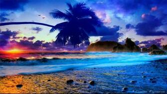 Tropical Sunset Wallpaper