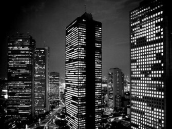 Cityscape Black And White Wallpaper