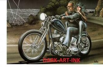 David Mann Bikers Art Tattoo Pictures