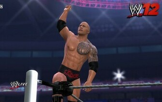 Wwe The Rock Fight Wallpaper Stock Photos