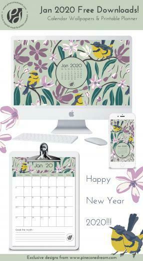 Jan Calendar Wallpaper Printable Planner Illustrated