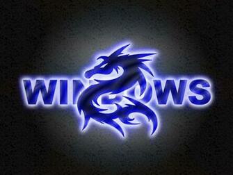 Windows Dragon Blue Glow Wallpaper