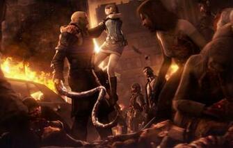Wallpaper Girl The City Death Street Infection Zombies