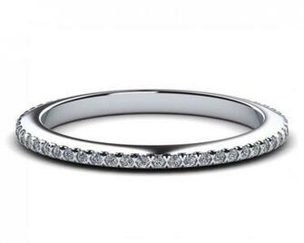 Pave Diamond Milgrain Wedding Ring Band Theweddingplans Net