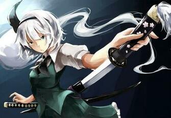 Youmu Konpaku With Katana Touhou Wallpaper Hermosa