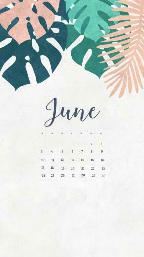 June iPhone Calendar Phone Wallpaper