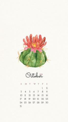 Premium Vector Of Calendar October Printable