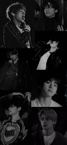 Taehyung Wallpaper Kim Bts Black And White