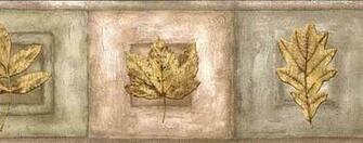 Gold Metallic Leaf Wallpaper Border 49056b