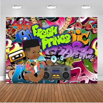 Buy Mocsicka The Fresh Prince Backdrop Hip Hop 90s BirtHDay Party