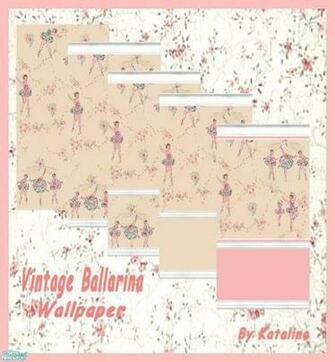 Katalina S Vintage Ballerina Wallpaper