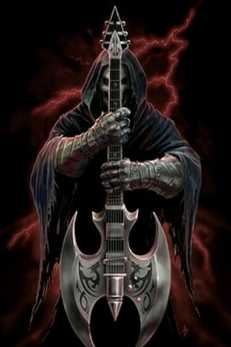 Mobile Wallpaper Cell Phone Grim Reaper Guitar Jigsaw