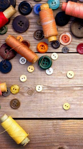Wallpaper Thread Ussr Buttons Sewing Wood Background
