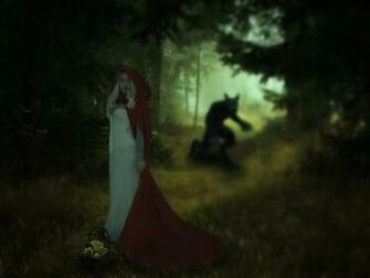 Little Red Riding Hood And The Wolf Wallpaper