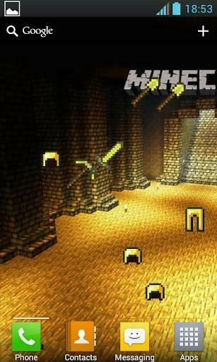 Bigger Minecraft Gold Live Wallpaper For Android Screenshot