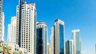 Dubai Modern Buildings Architecture Close Up Wallpaper