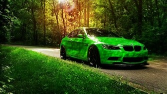 Wallpaper Green Bmw M3