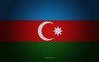 Wallpaper Flag Of Azerbaijan 4k Creative Art Metal