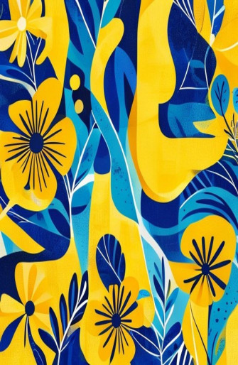 Yellow And Blue Wallpaper
