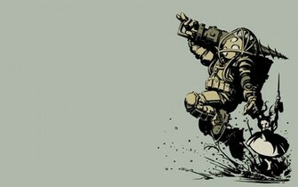 Hq Bioshock Big Daddy And Little Sister Wallpaper