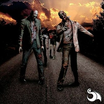 Scary Zombie Halloween Background Art Wallpaper