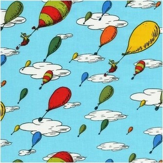 Dr Seuss Oh The Places You Ll Go Colorful Balloons Blue Background