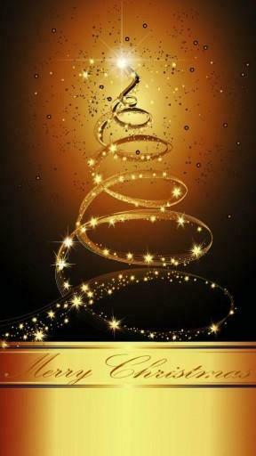 Bigger Christmas Wallpaper Gold Tree For Android Screenshot